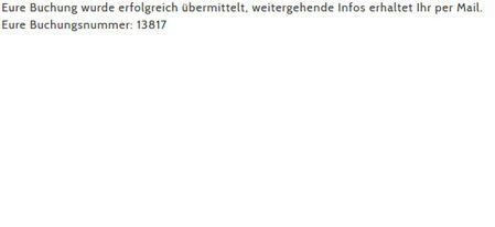 Buchungsbestätigung